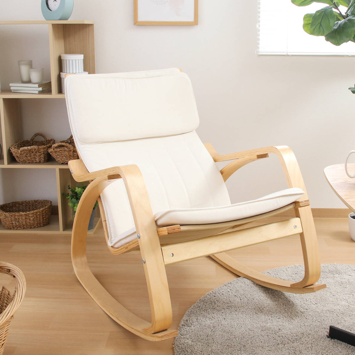 楽天市場】ロッキングチェア 座面高48cm リラックス チェア 椅子 木製