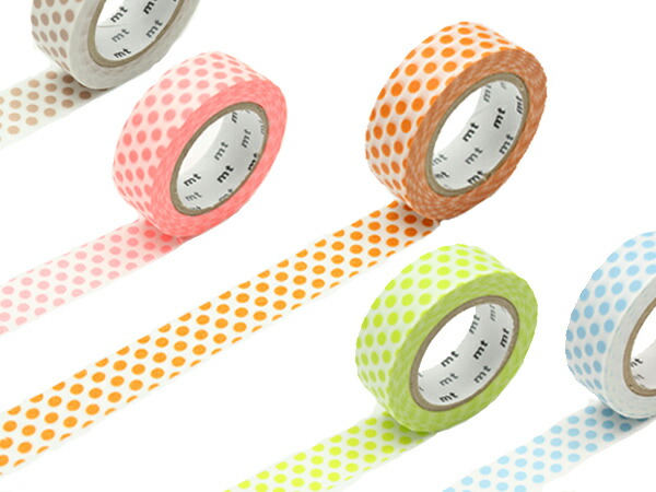 楽天市場】マスキングテープ mt 1P ドット 幅15mm （ カモ井加工紙