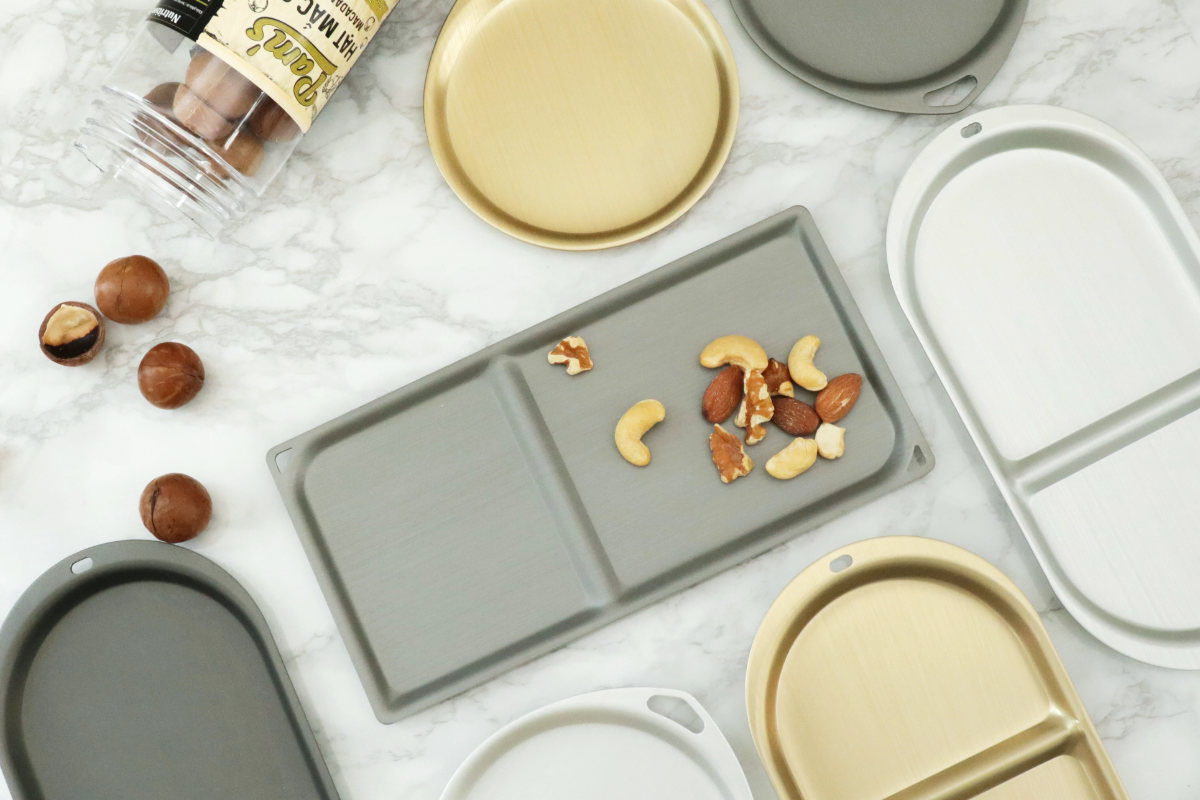 楽天市場】トレー 22cm スクエア トリートレイ アルミニウム 同色4枚