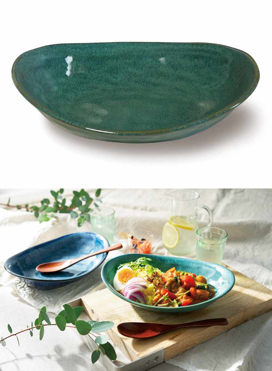 楽天市場】カレー皿 24cm オーバル 窯変 磁器 （ 食洗機対応 電子