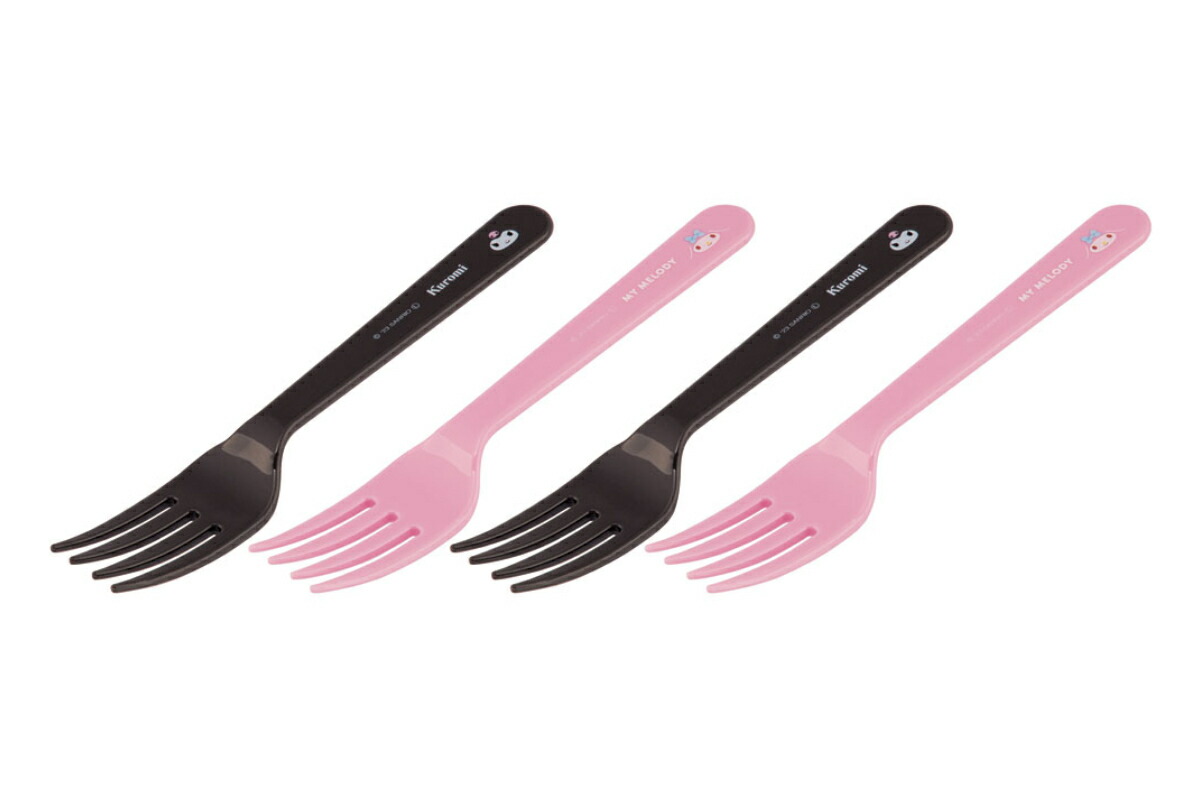 楽天市場】フォーク 4本入り サンリオ （ マイメロ クロミ 4本