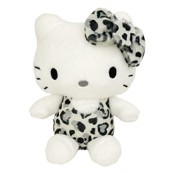 サンリオ ハローキティ ヒョウ柄シリーズ お座りぬいぐるみ モノクロ