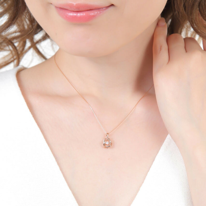 楽天市場】ダイヤ ダイヤモンド ネックレス レディース K18PG K18 18金