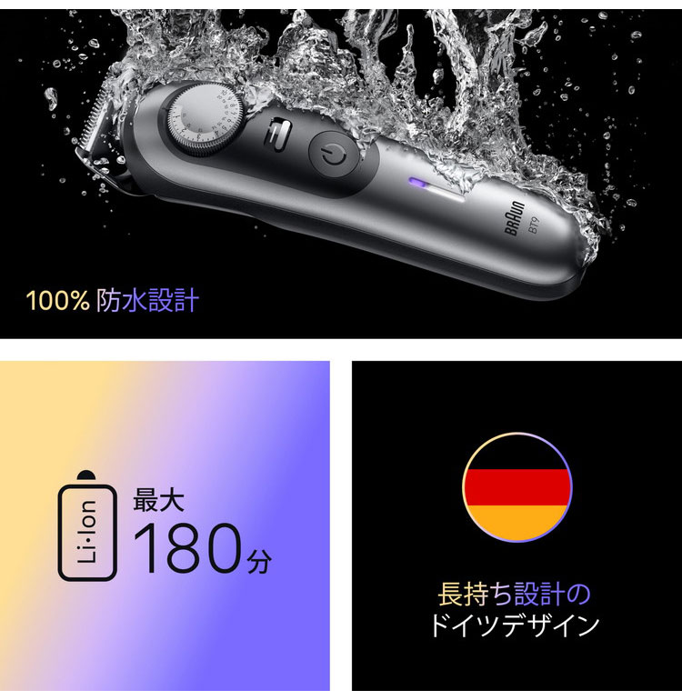 楽天市場】BRAUN ブラウン ヒゲトリマー シリーズ9 充電式 電動 ひげ
