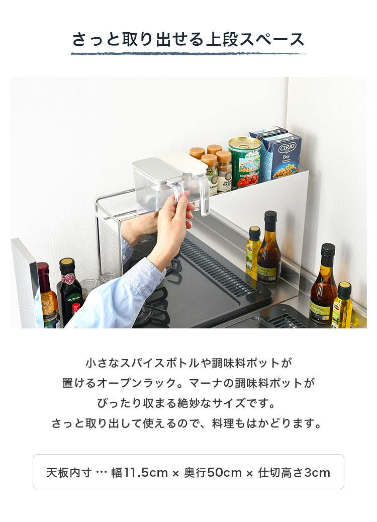 楽天市場】日本製 燕三条 隠せるステンレス調味料ラック 引き出し 大