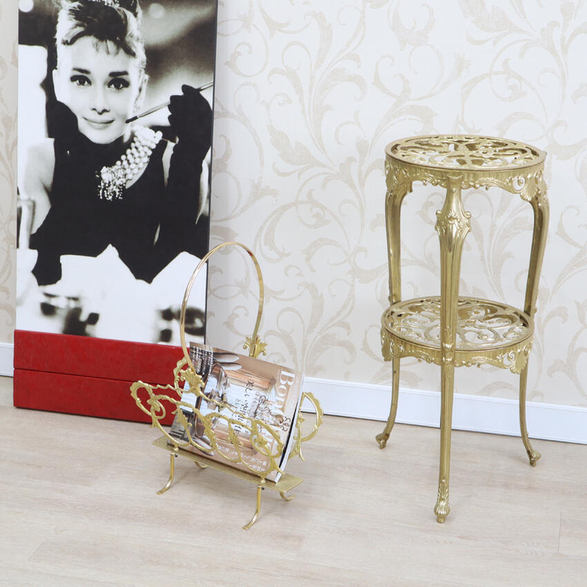 楽天市場】ポイント10倍SALEイタリア製 真鍮 マガジンラックゴールド