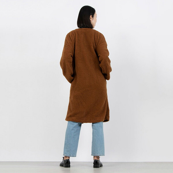 楽天市場】コート ボアコート ノーカラー ロング 無地 アウター