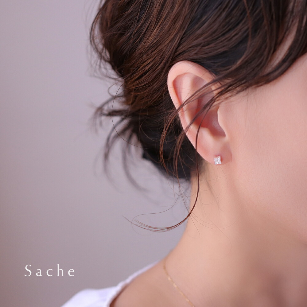 楽天市場】純チタン ピアス 金属アレルギー 四角 スクエア シンプル 一