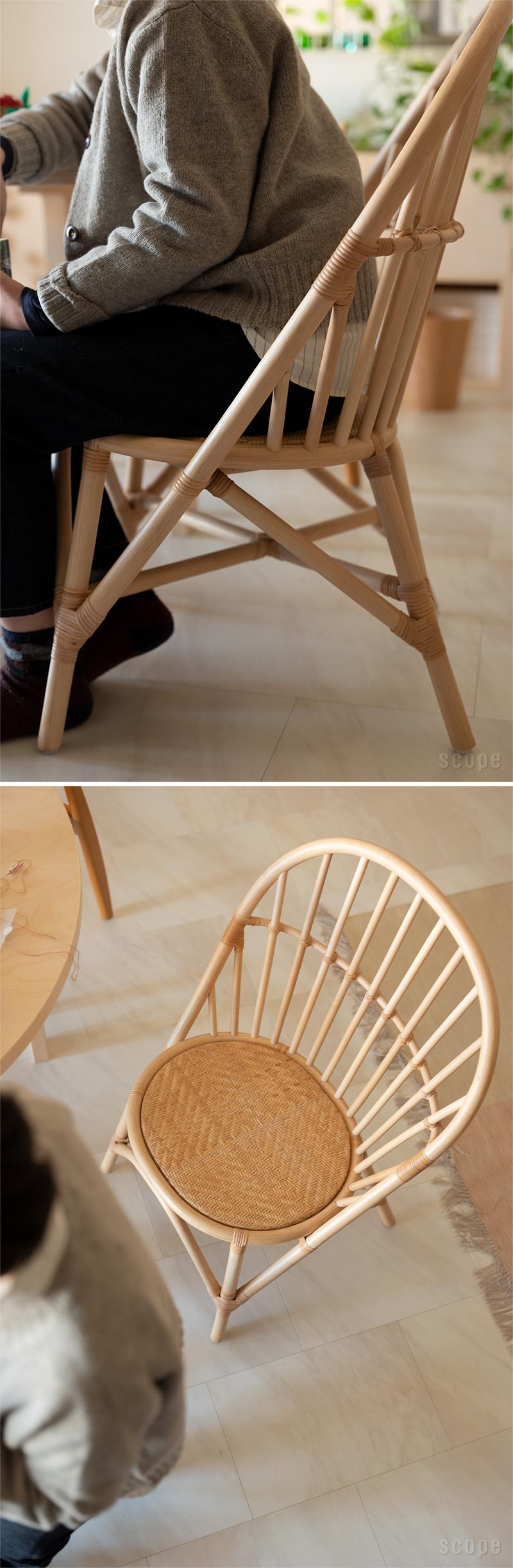 【そらの】TOU　WR　サイドチェア　ラタン　チェア　1脚 TOU WR side chair / トウ WR サイドチェア - インテリア・家具通販