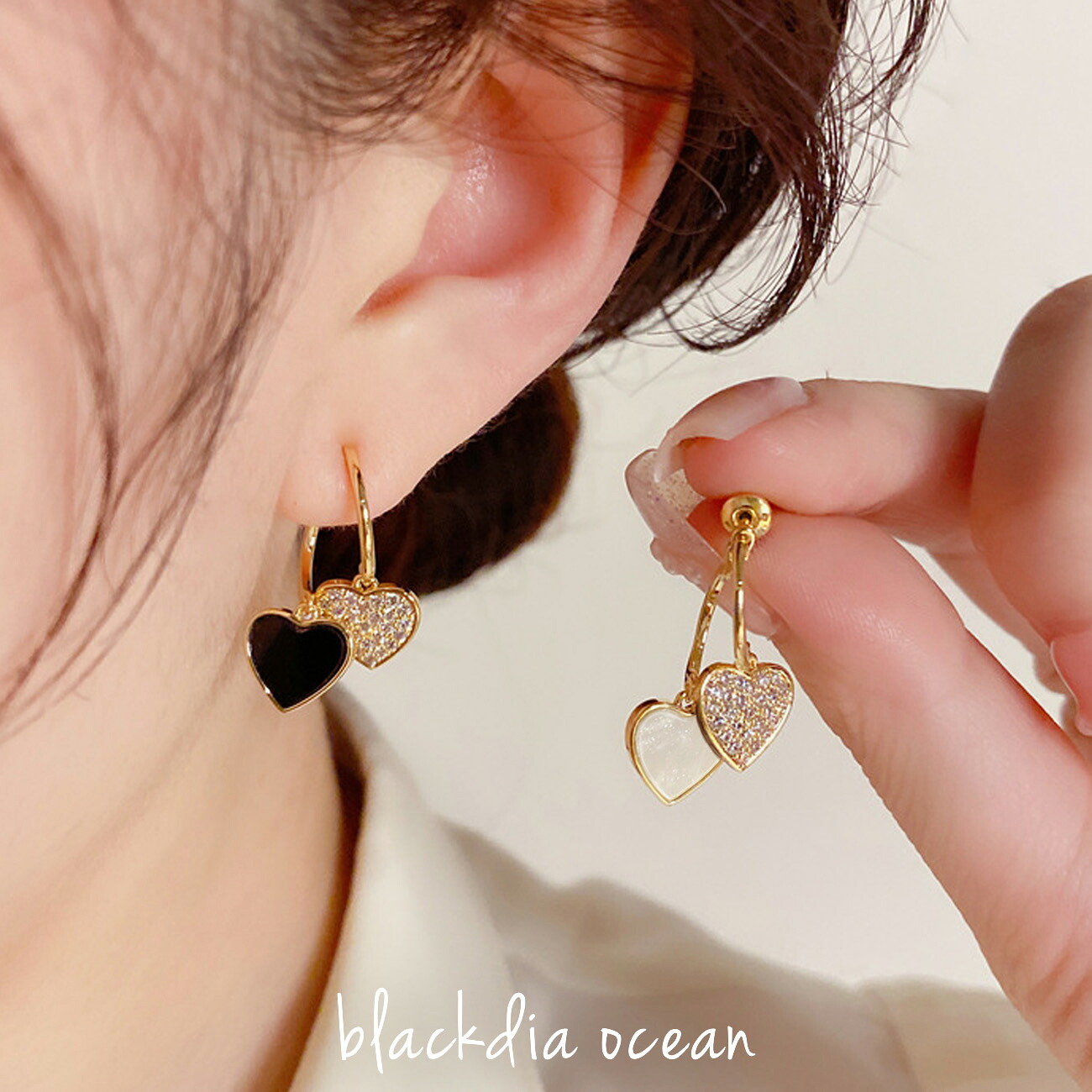 楽天市場】【3/11まで1780円→1424円】 ピアス ジルコニア ハート 両耳