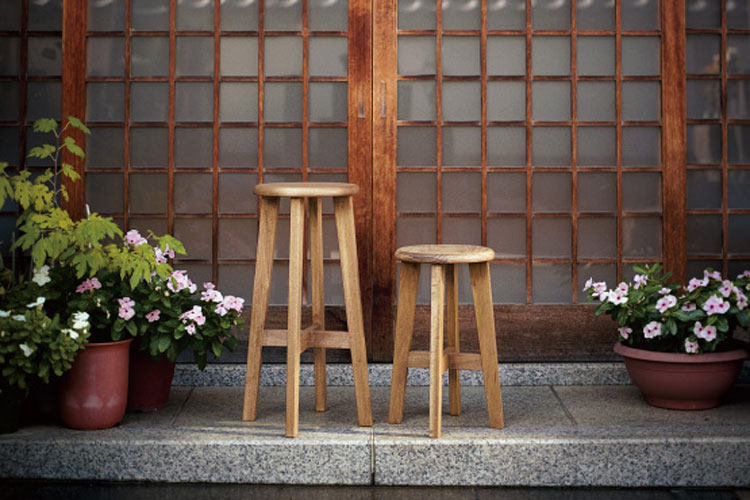 楽天市場】松野屋 日本の丸椅子 大 【椅子 木製 日本製 スツール 椅