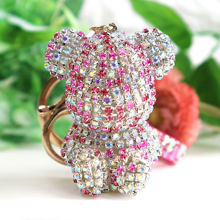 楽天市場】送料無料 クマさんキラキラチャーム 熊 キーホルダー クマ