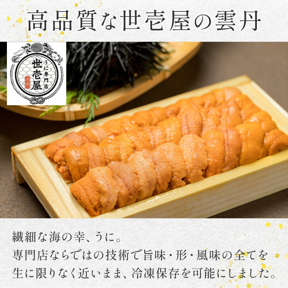 幸雲丹 80g うに専門店 世壱屋 ムラサキウニ 北海道産 幸福雲丹 雲丹