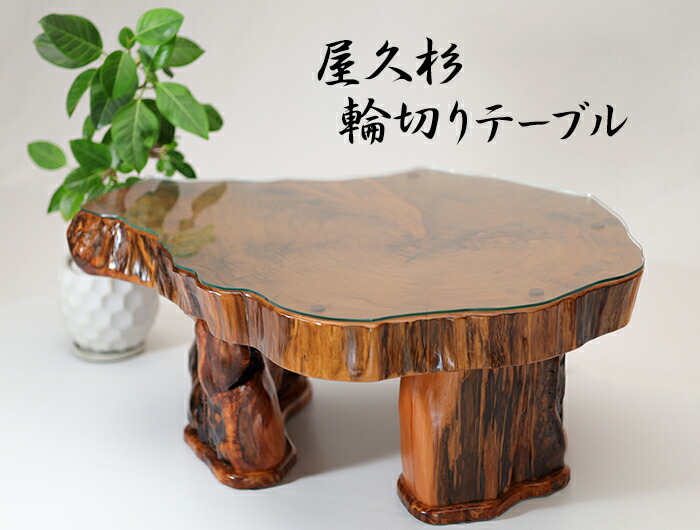 希少・一点物】屋久杉 無垢材 ローテーブル 和室に映える座卓 天然木