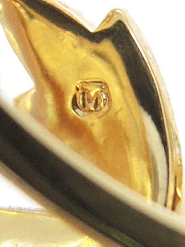 MIKIMOTO】【葉彫り】ミキモト『K18YG ブローチ パール5.7mm』1週間