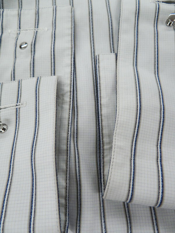 HERMES】【フランス製】【トップス】エルメス『ストライプ柄長袖シャツ