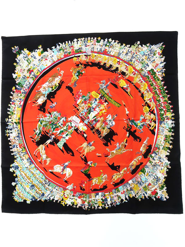 HERMES】【CIRQUE MOLIER】【フランス製】エルメス『カレ90 モリエ