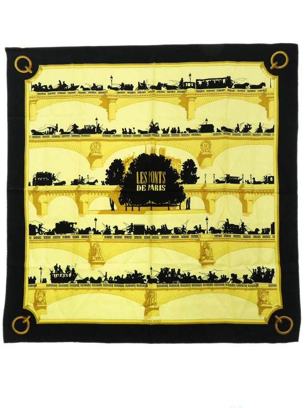 HERMES】【LES PONTS DE PARIS】【フランス製】エルメス『カレ90 パリ