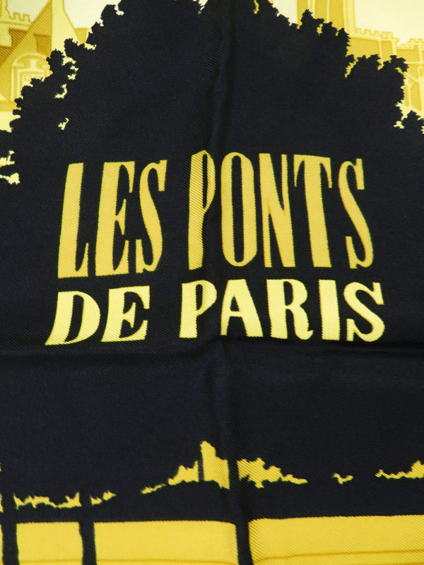HERMES】【LES PONTS DE PARIS】【フランス製】エルメス『カレ90 パリ