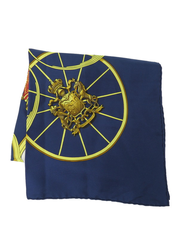 HERMES】【SPRINGS】【フランス製】エルメス『カレ90 スプリング（馬車