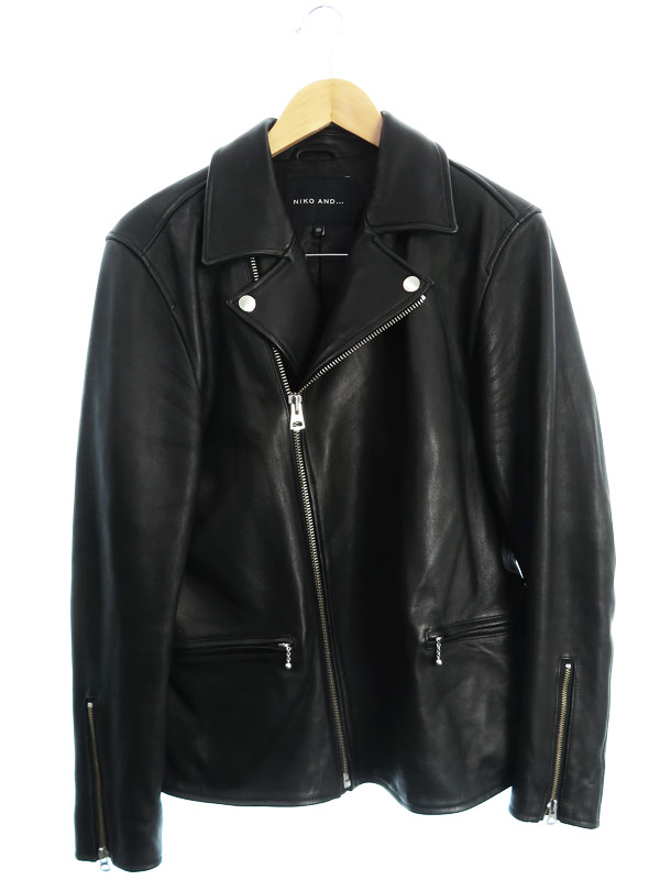 Niko and】【アウター】ニコアンド『レザーライダースジャケット