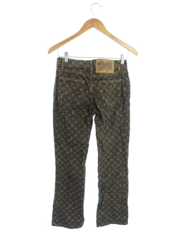 LOUIS VUITTON】【イタリア製】ルイヴィトン『モノグラム柄ジーンズ