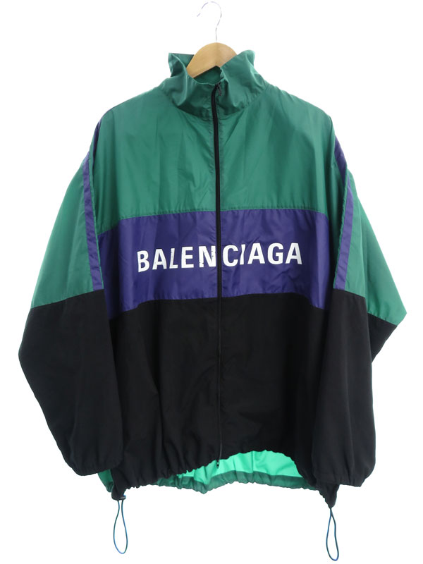 BALENCIAGA】バレンシアガ『ロゴプリント トラックナイロン ブルゾン