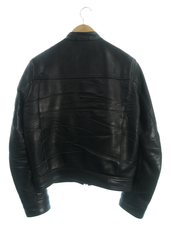 GUCCI】グッチ『レザーシングルライダースジャケット size44』264857