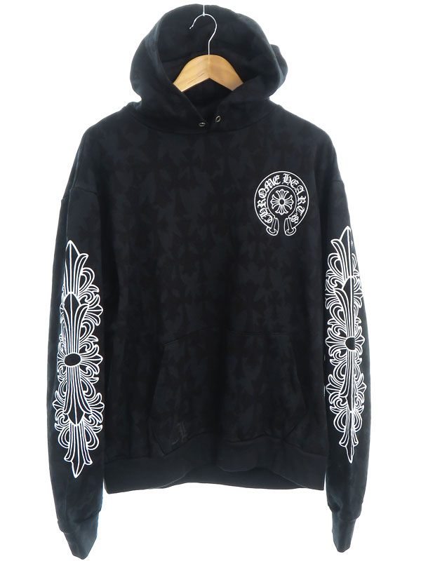 CHROME HEARTS】クロムハーツ『セメタリークロス 総柄 スウェットプル
