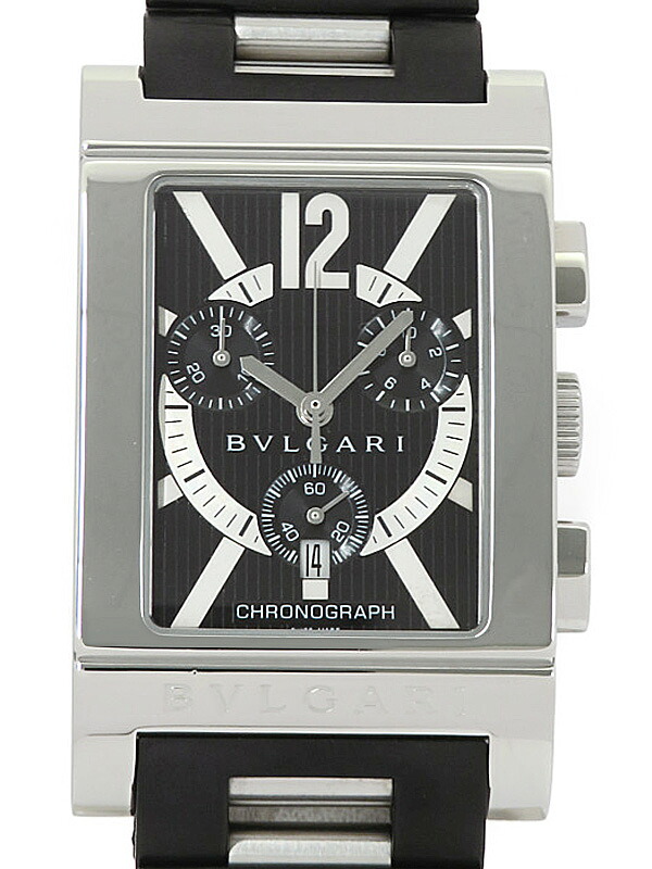 BVLGARI】ブルガリ『レッタンゴロ クロノグラフ』RTC49S メンズ