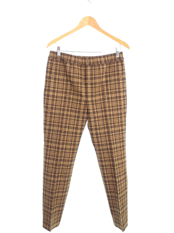 GUCCI】グッチ『ダブルG チェック パンツ size46』770688 ZAOWN メンズ
