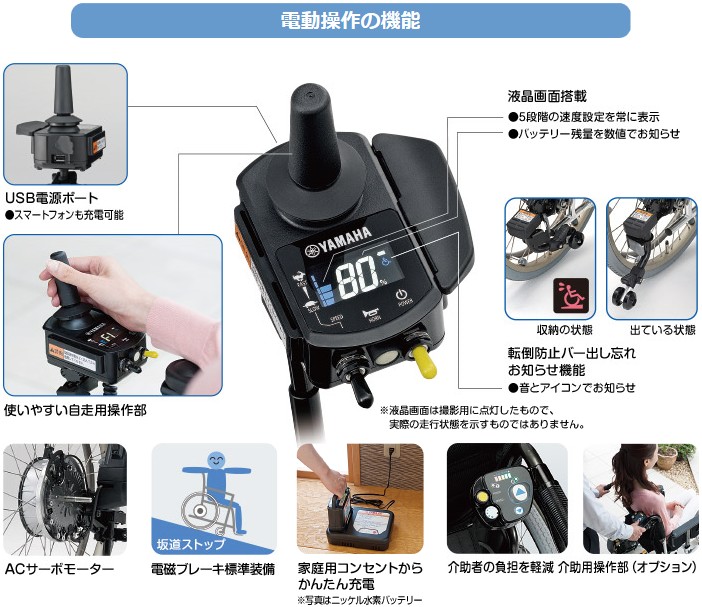 楽天市場】ヤマハ 電動車いす JWアクティブPLUS+ Sタイプ 介助用操作部