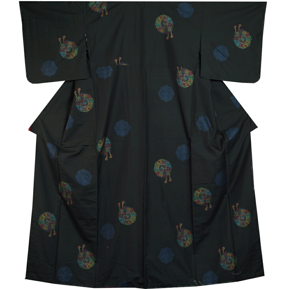 着物リメイク ノーカラーコート＆スヌード 比翼仕立て 本場大島紬7