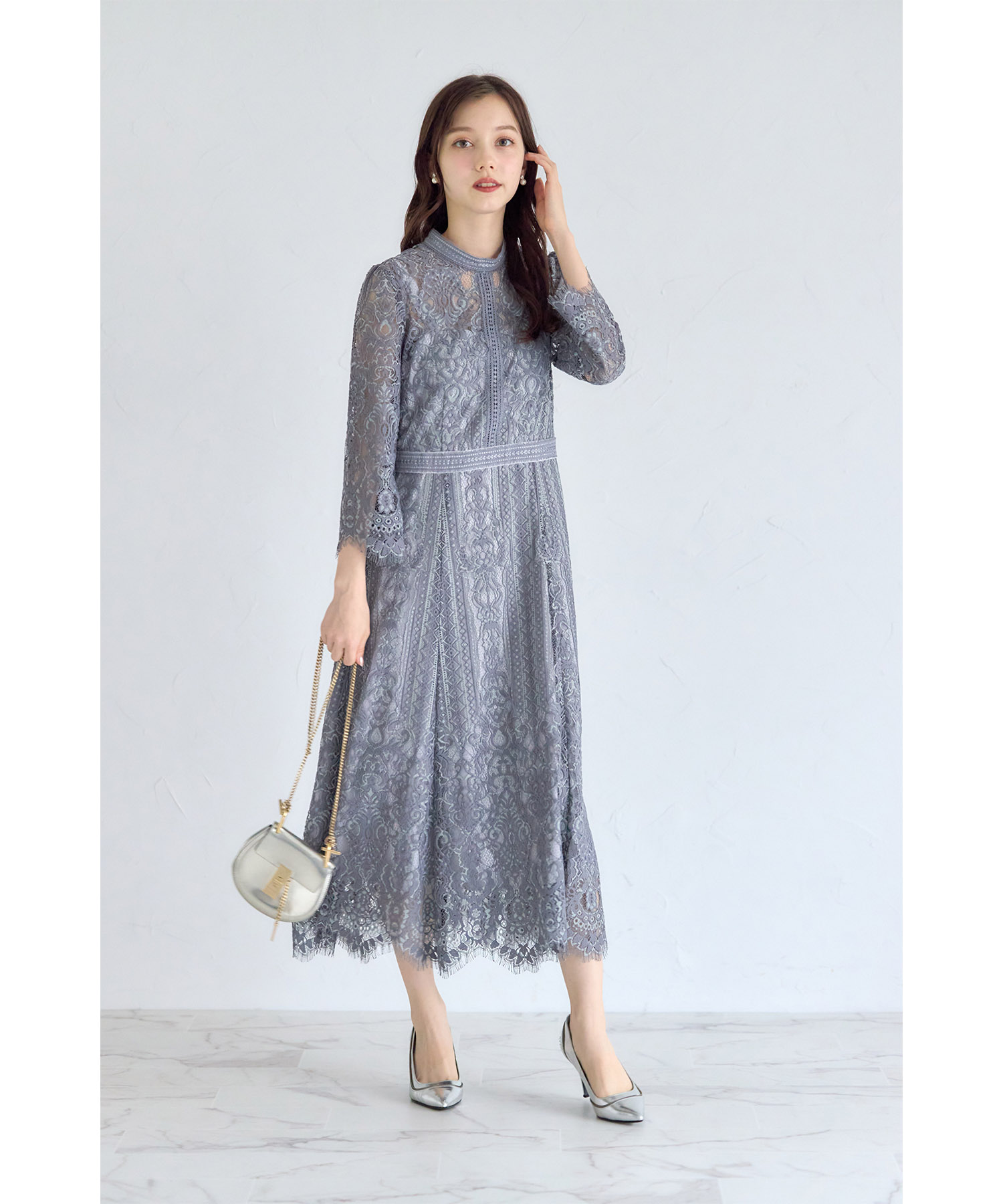 DRESCCO ドレスコのワンピースとヘアアクセサリ ドットワンピース