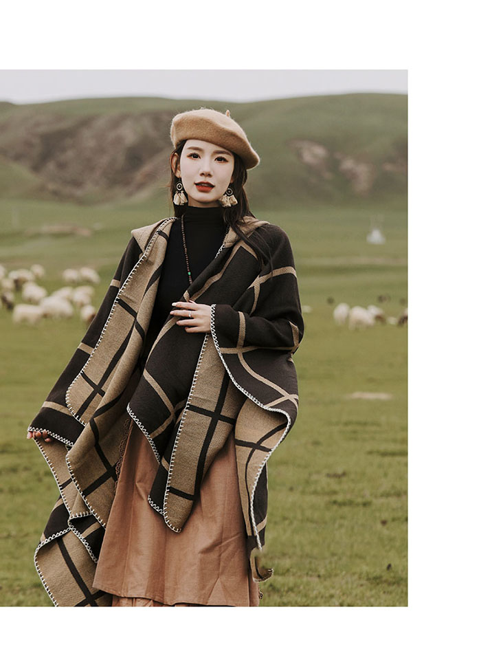 楽天市場】ポンチョ ストール 大判 秋冬 レディース 大判ストール