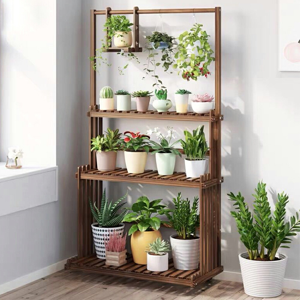 楽天市場】UNHO フラワースタンド 木製 おしゃれ ガーデンラック 3段