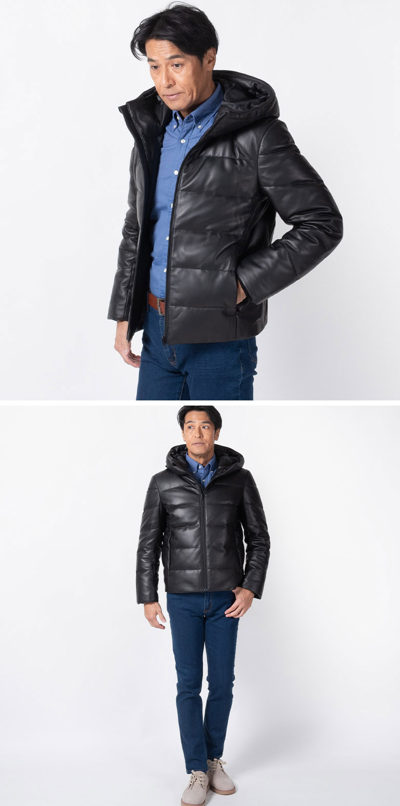 楽天市場】レザー ダウンジャケット メンズ ラムレザー 高級ラム 羊革