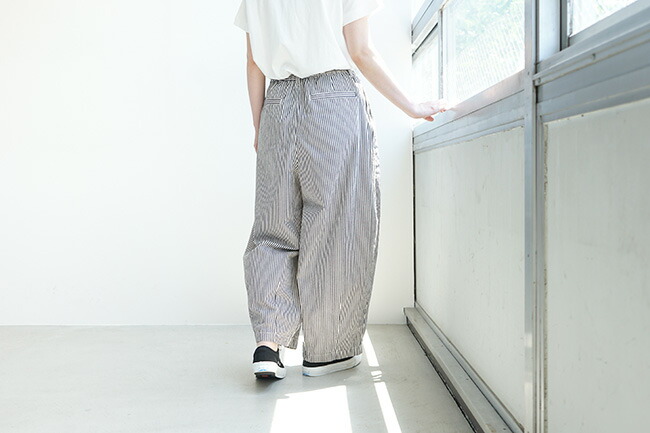 A12108]HARVESTY(ハーベスティ)STRIPES CIRCUS PANTS（ストライプ