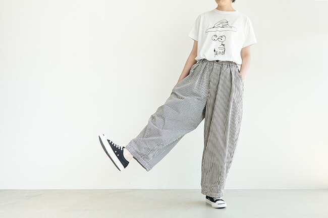 A12108]HARVESTY(ハーベスティ)STRIPES CIRCUS PANTS（ストライプ