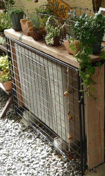 WOODPRO本店】アイアン室外機カバー