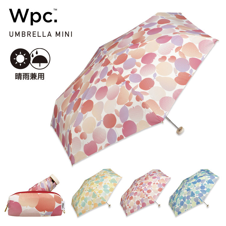 グラデーションフルーツ ミニ Wpc. 雨傘 折りたたみ傘 晴雨兼用 ギフト