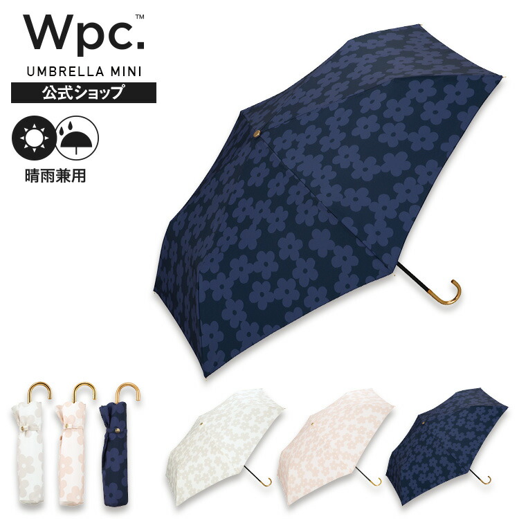 フラワーレース ミニ Wpc. 雨傘 折りたたみ傘 晴雨兼用 ギフト対象
