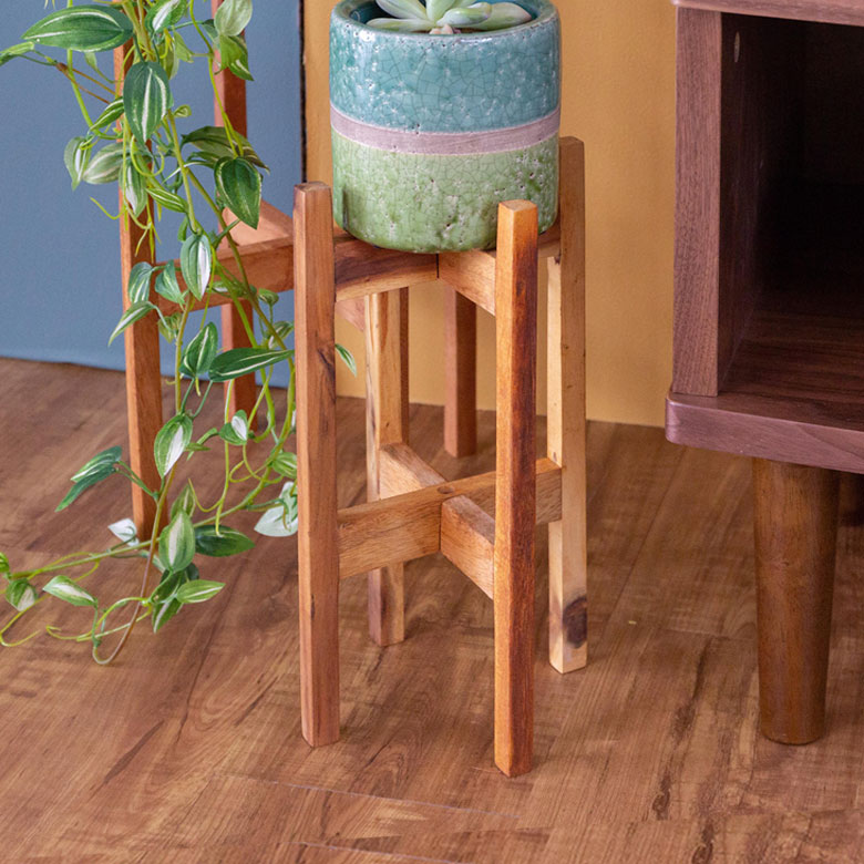 楽天市場】スタンド 植木鉢スタンド ウッドスタンド 高さ30cm 木製