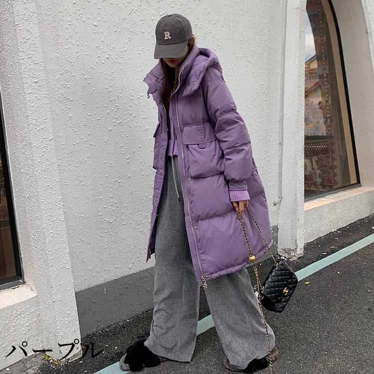 楽天市場】フード付き ダウンコート ロング丈 レディース 秋冬