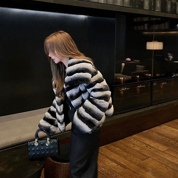 楽天市場】ジャケット レッキス ラビット リアルファー コート