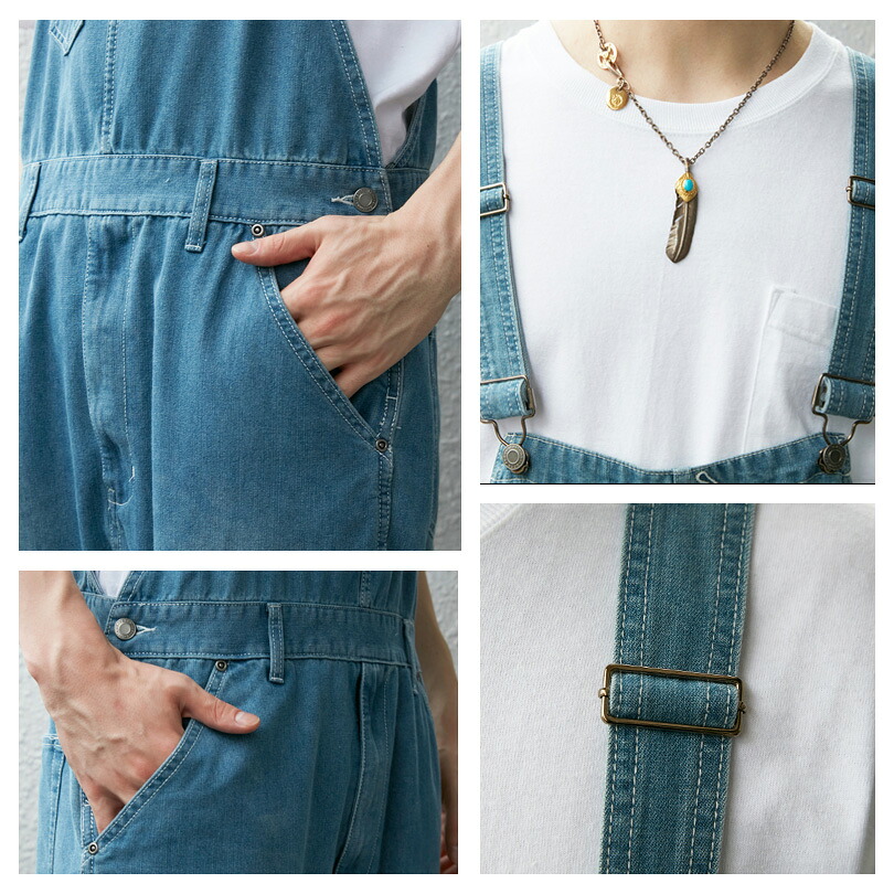 楽天市場】オーバーオール メンズ デニム【 送料無料 】全2色 新作