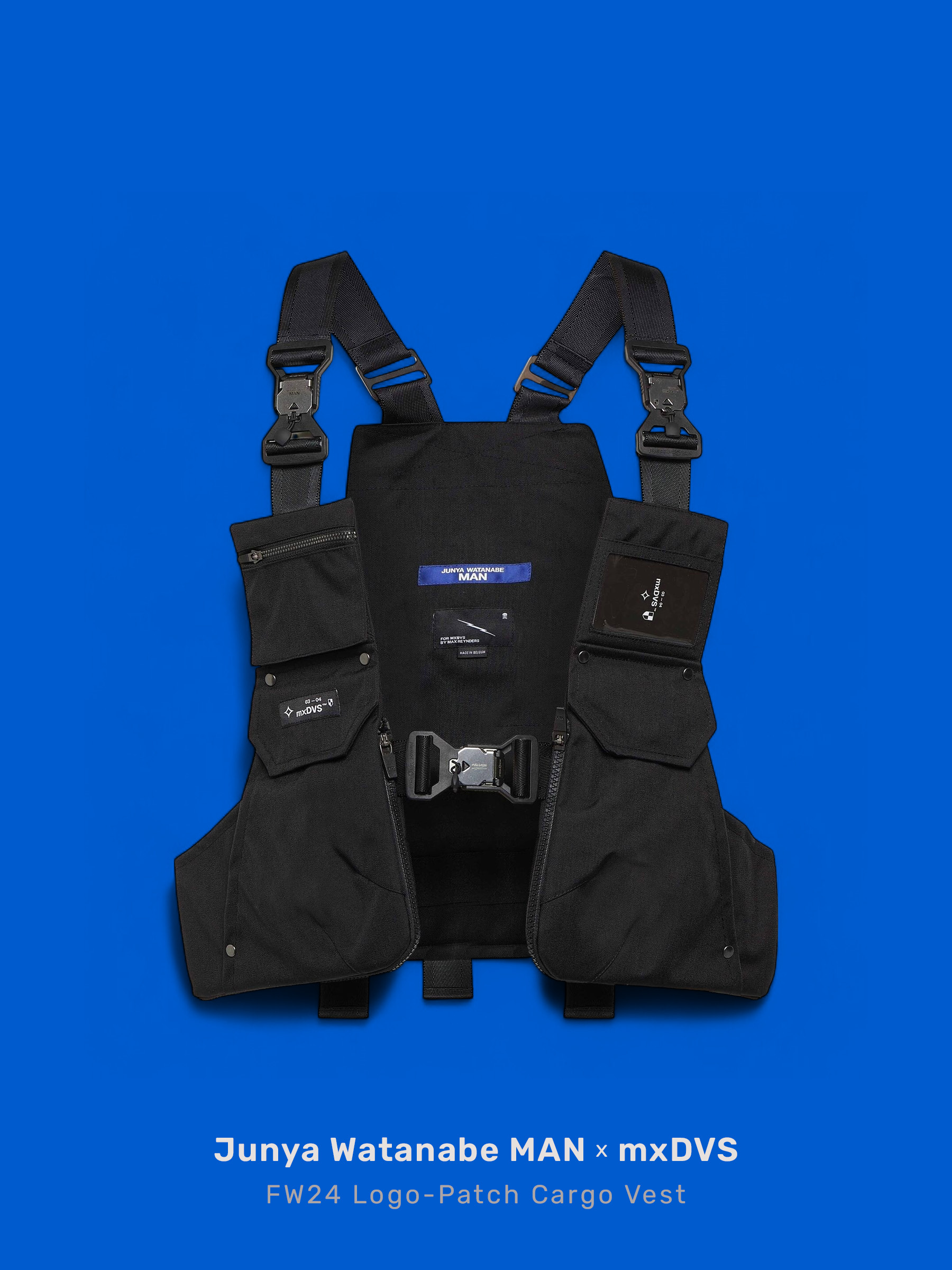 Junya Watanabe MAN x mxDVS Edition FW24 Logo-Patch Cargo Vest