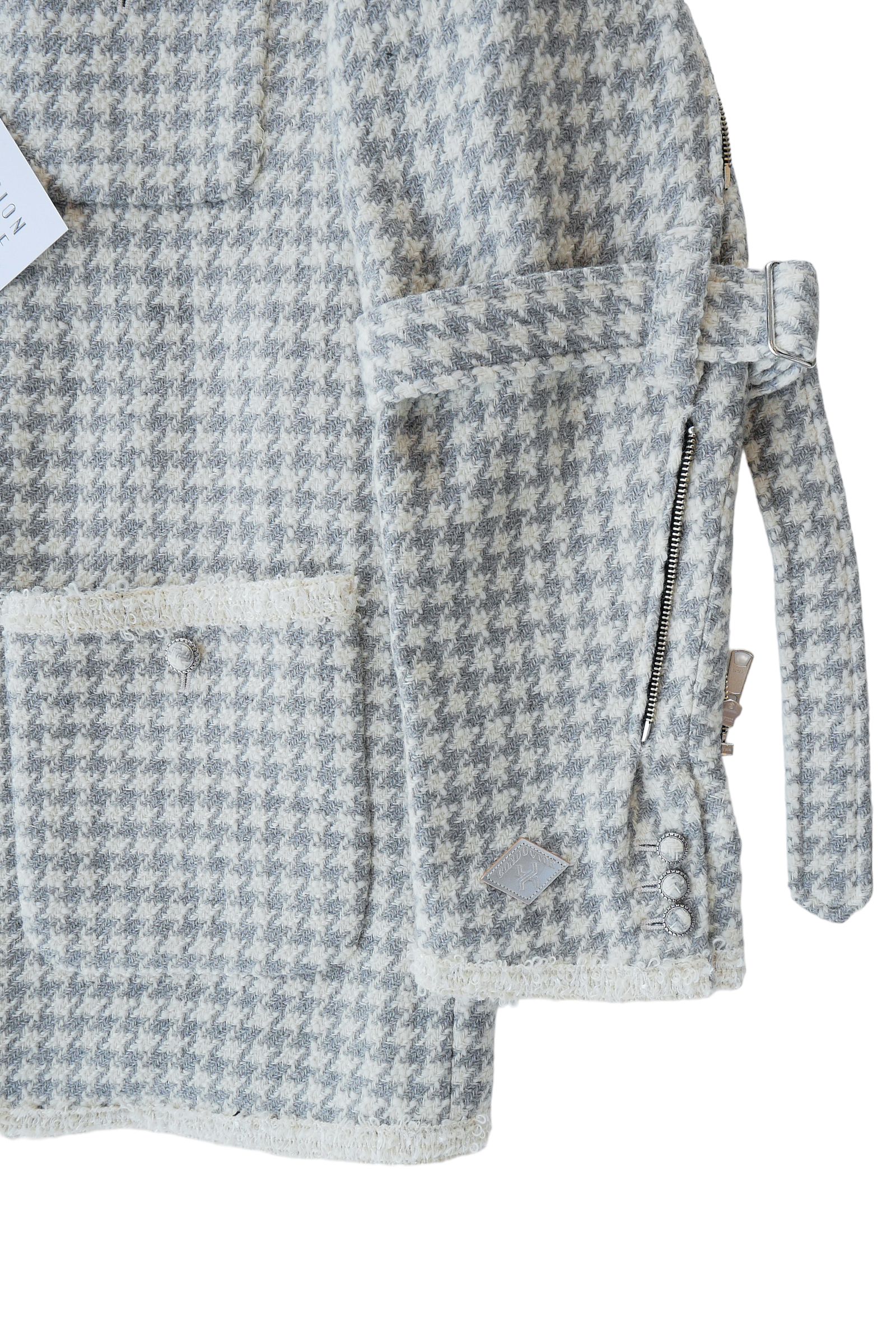 el conductorH - ツイード ノーカラー ボンデージ ジャケット | 3RD[i