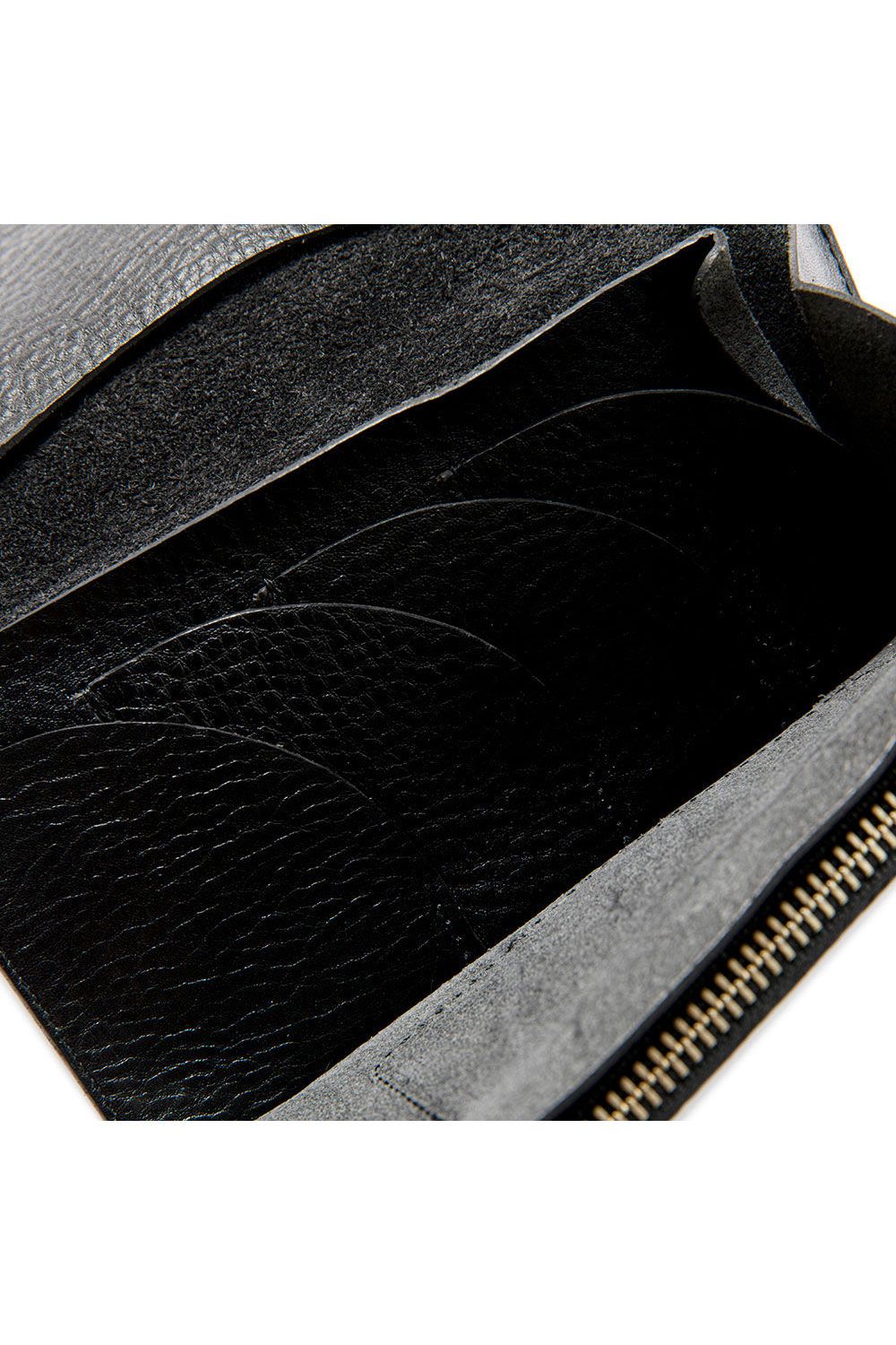 CALEE - SILVER STAR CONCHO LEATHER LONG WALLET / ブラック | Tempt