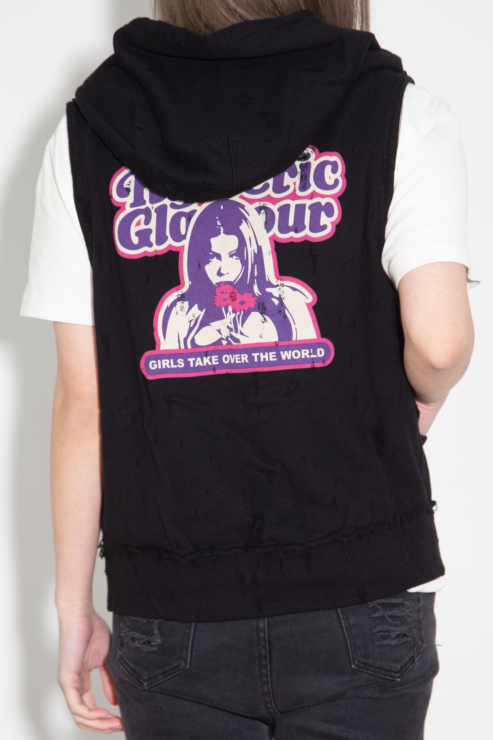 HYSTERIC GLAMOUR - GIRLS TAKE OVER ベスト / ブラック | Tempt